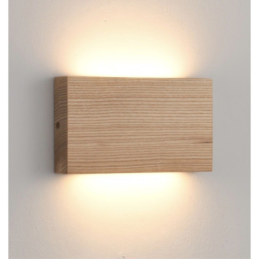 New Wood Wall Sconce LED Up Down Light Natural Ash Minimalist Japandi Lamp